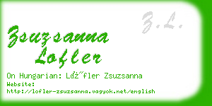 zsuzsanna lofler business card